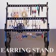 Earringstand_1_display_large.jpg Бесплатный STL файл Customizable Earring Stand・Дизайн 3D принтера для загрузки