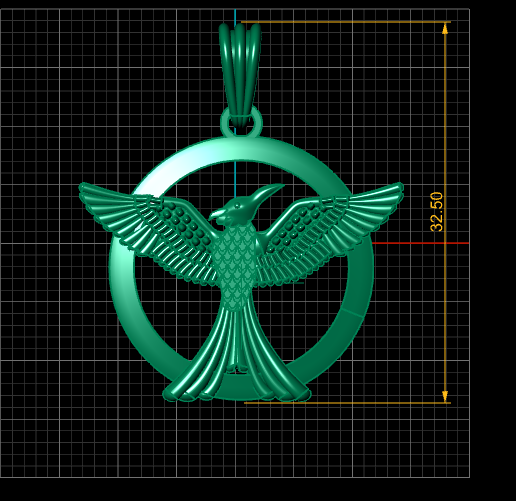 2.png Phoenix pendant 3d printable model