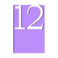 12TableNumber.stl Numéros de table minimalistes 1-22