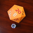 D20.png Dés géants imprimables en 3D : multi-matériaux et mono-matériaux