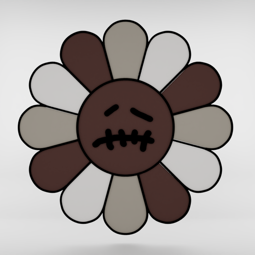 Travis Scott 村上隆 flower Takashi Murakami 💐 Travis Scott x Takashi Murakami Flower toy・ STL File for 3D