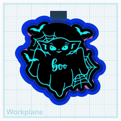 Baby-yoda-ghost.png STL file Yoda ghost・3D printing design to download