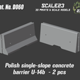 D060.png Concrete barrier - one-sided - EU style