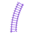 Curve-R400-30deg.stl New Train track for OS-Railway - fully 3D-printable railway system!