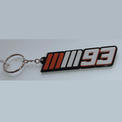 1.png 3D file Marc Marquez Logo Keyring!・3D print object to download