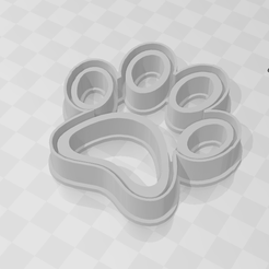 2019-12-28 (5).png Paw Footprint - Cookie Cutter