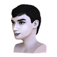 untitled.705.png Audrey Hepburn black and white bust for full color 3D printing
