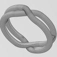 wf1.jpg Anel de elos com nó sobreposto e torcido duplo tamanhos 6 a 10 Modelo de impressão 3D