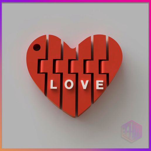 HINGED HEART KEYCHAIN FOR VALENTINE'S DAY GIFTS