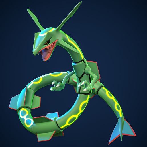High Quality Rayquaza Miniature - 3D Printable STL Model For Tabletop Gaming and Display