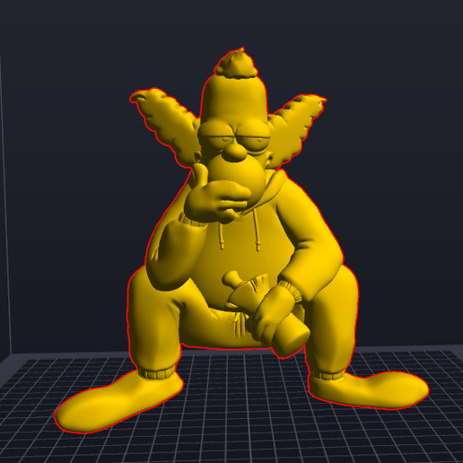 Sitting Krusty the Clown - The Simpsons Fanmade