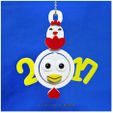 2017_02.jpg 2017 HAPPY CHINESE NEW YEAR-ANE du coq Keychain