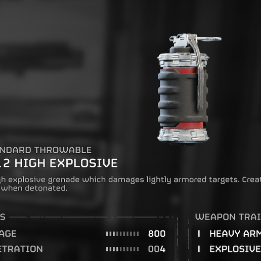 👾 Helldivers 2 G12 High Explosive・ STL File for 3D