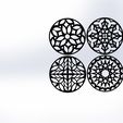 4.-4.jpg Archivo STL 2D DECORACIÓN DE PARED(POSAVASOS)・Idea de impresión 3D para descargar