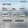 4.jpg Modern Material Transport Wagon Set and Wagons with Tanks (1) - Modern WW2 WW1 World War Diaroma Wargaming RPG Mini Hobby