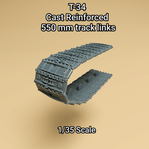 T-34 Model 1941 – 550 mm Cast Reinforced Track Links