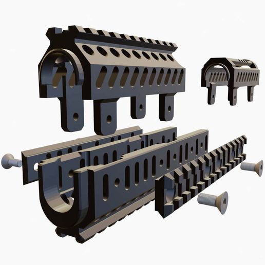 🔫 Zenitco B-10M handguard for AK-74, 102, 104, 105.・ 3D File for