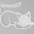 gata acostada.JPG sailor moon blakcat luna cookie cutter