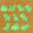 dino.png STL-Datei Dinosaurier Zoo Keksausstecher Dinosaurier Keksausstecher 10er Set Dinosaurier Keksausstecher・3D-druckbare Vorlage zum herunterladen