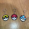 331059106_1714943932241198_3567656142680478944_n.jpg Pixel Pokemon Pokeball Keychains / Normal, Great, Ultra Ball