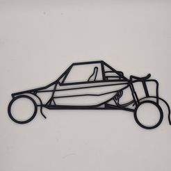 Décoration-murale-buggy-autocross.jpg Archivo STL Decoración mural Buggy 1600 Peters autocross・Modelo para descargar y imprimir en 3D
