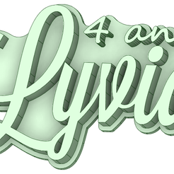 Lyvia-4-ans_e.png Archivo STL Lyvia 4 ans cookie cutter・Diseño de impresora 3D para descargar