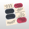 Screenshot_3.png STL file STAMP FOR POLYMER CLAY PRINTED IN 3D- silhouettes of plants and leaves 🌿🌾-LORREN3D・3D printing design to download