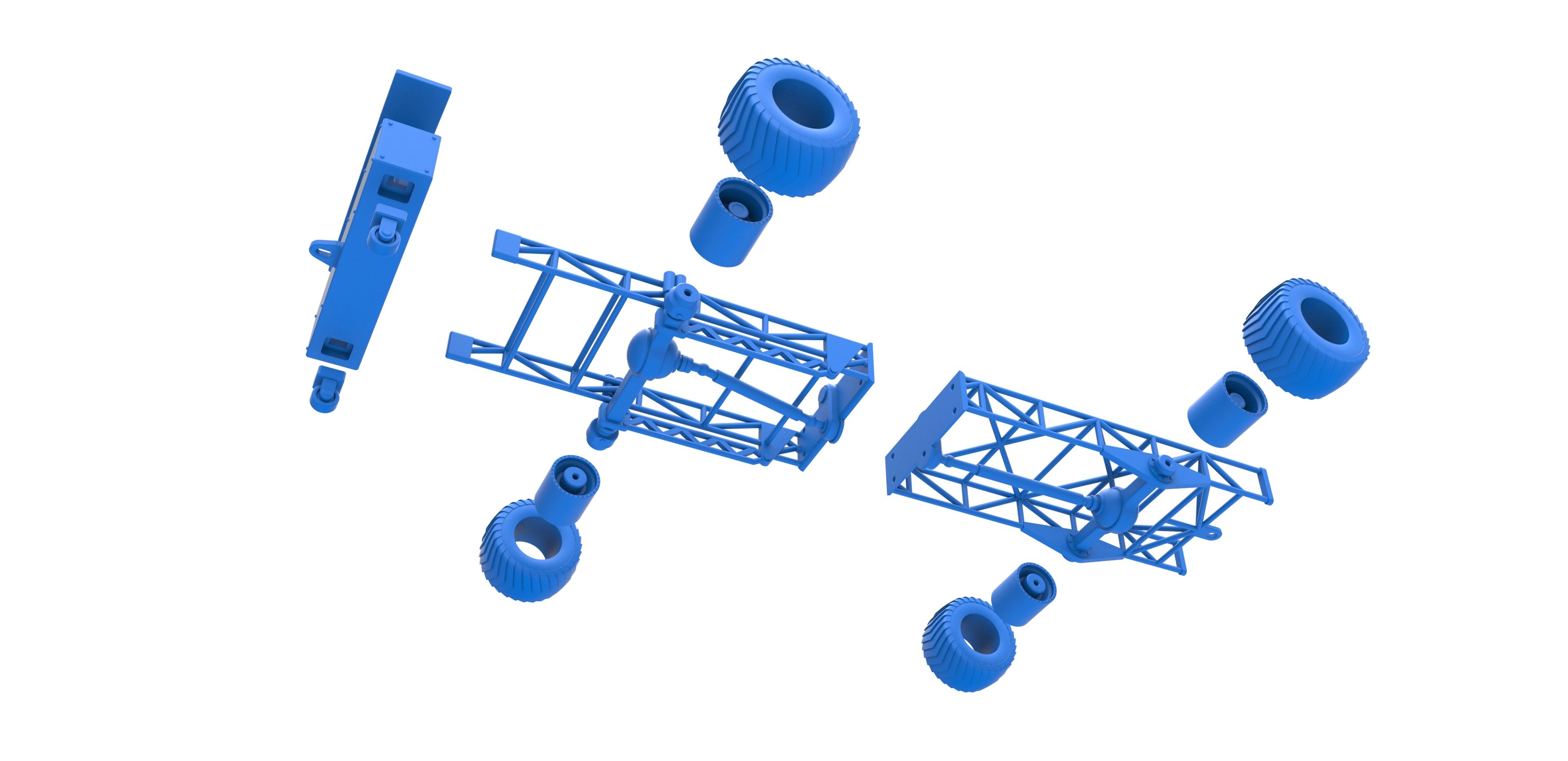 64.jpg Fichier 3D Châssis de camion de traction à quatre roues motrices Échelle 1:25・Plan à imprimer en 3D à télécharger, CosplayItemsRock