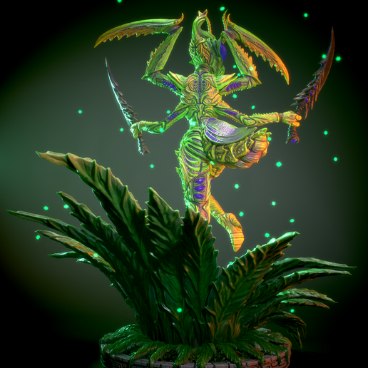 1_full-side-2-160_FullQuality.png Mantis, insectoid blade dancer 3d print figurine