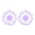 GIRASOL1.stl Sunflower earrings
