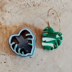 6fdc3a90-aea5-4953-9039-b3a9f378398e.jpg STL file Polymer Clay Cutter - Monstera・3D print design to download