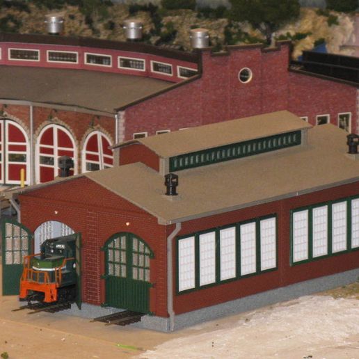 IMG_6588.JPG NEW HO Scale Two Stall Engine House