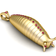 2.png Pingente de caracol em ouro com detalhes em rubi