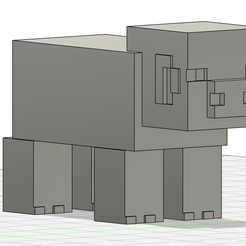 pig1.png Fichier STL gratuit Cochon Minecraft・Design pour impression 3D à télécharger