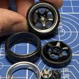 Work Meister S1 R 2p 18 inch rims with advan tires for diecast and scale models