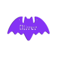 Oliver.stl UK PERSONALIZED BAT DECORATION FOR TOP 3000 UK FIRST NAMES
