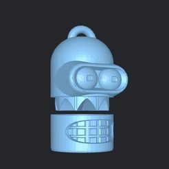 Captura-de-Pantalla-2023-08-08-a-las-16.10.58.jpg STL file MINI GRINDER KEYCHAIN BENDER RODRIGUEZ FUTURAMA GRINDERKING 44X44X70 MM EASY PRINT PRINT IN PLACE FDM.・3D printable model to download