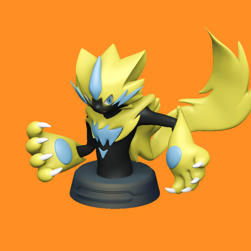 👾 Zeraora Figure - 3D print model・ OBJ File for 3D printing・Cults
