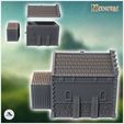 3.jpg Medieval castle with two stone towers, external staircase and game for executions (6) - Medieval Gothic Feudal Old Archaic Saga 28mm 15mm RPG