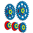 SPMsep.png Working Steampunk Gears Refrigerator / Whiteboard Magnets