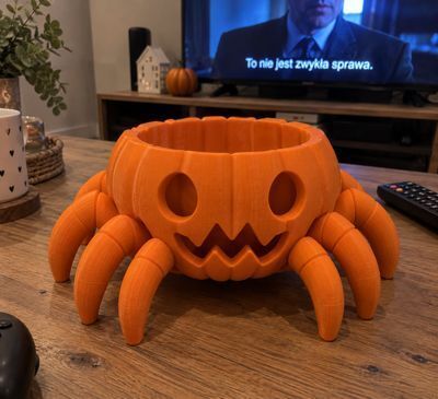 Pumpkin Spider Candy Bowl – Halloween Treat Basket