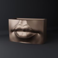 r_1.jpg Fichier STL Lips pot-organisateur-vase・Modèle pour impression 3D à télécharger