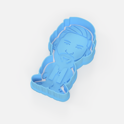 cortante messi.png 3D file Messi little cookie cutter - Messi mini cookie cutter・3D printing template to download, Argen3D