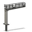 Signal Gantry 1.JPG Pórtico de señales moderno para modelismo ferroviario OO con orificios ocultos para cables