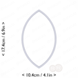 almond~6.5in-cm-inch-top.png Almond Cookie Cutter 6.5in / 16.5cm