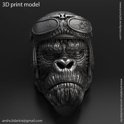Biker_monkey_vol1_ring_K1.jpg 3D-Datei Biker Monkey vol1 Ring-Schmuck・3D-druckbare Vorlage zum herunterladen