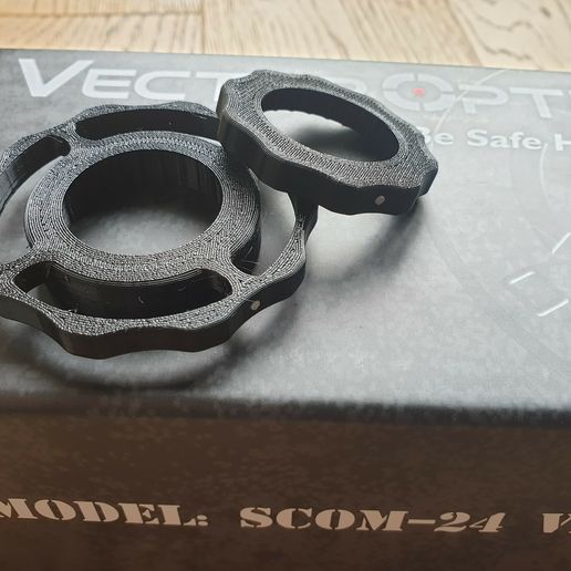 X2 Vector Optics Veyron 3 4 6 Parallax Wheels 44 & 60 X 6mm 3D model