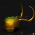 001D.jpg Capacete clássico do Loki - Série de TV Loki - Modelo de impressão 3D da Marvel Comics