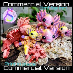 Aqua_commersial.jpg STL file Aqua the Axolotl *Commercial Version*・Template to download and 3D print
