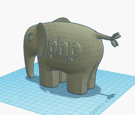 editeur1-light.jpg Download free STL file elePHPant 3D • 3D print design, hellosct1